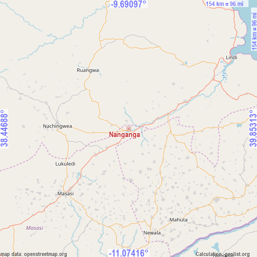 Nanganga on map