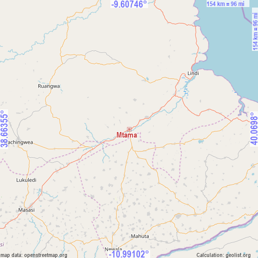 Mtama on map