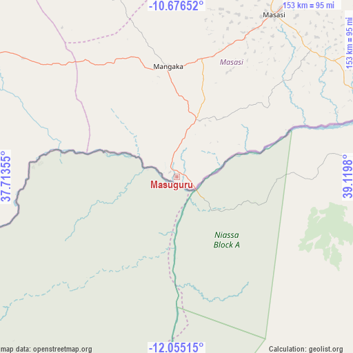 Masuguru on map
