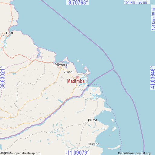 Madimba on map