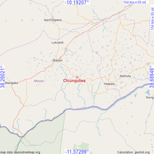 Chiungutwa on map