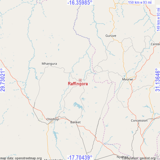 Raffingora on map