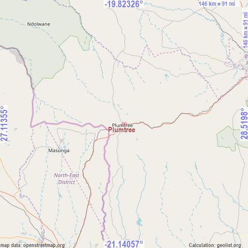 Plumtree on map