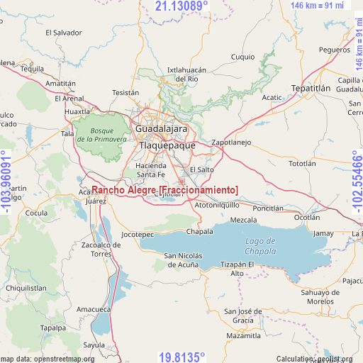 Rancho Alegre [Fraccionamiento] on map