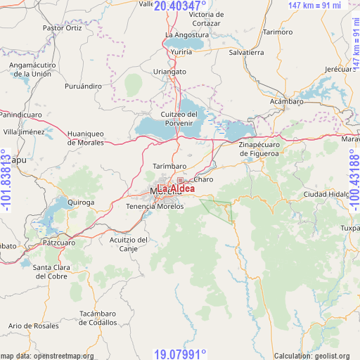 La Aldea on map