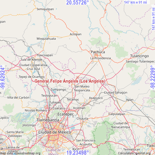 General Felipe Ángeles (Los Ángeles) on map