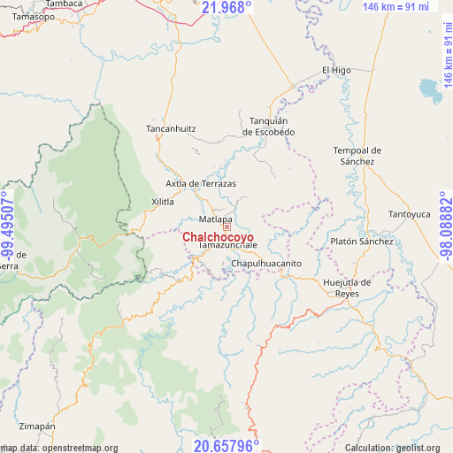 Chalchocoyo on map