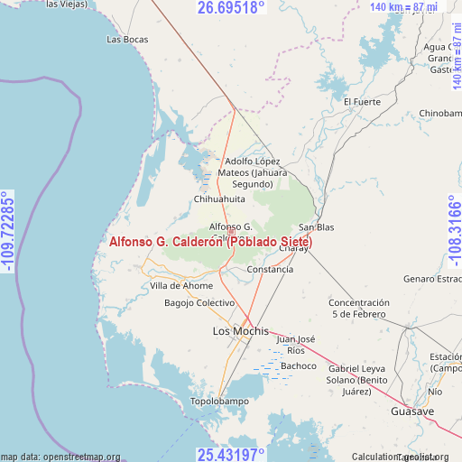 Alfonso G. Calderón (Poblado Siete) on map