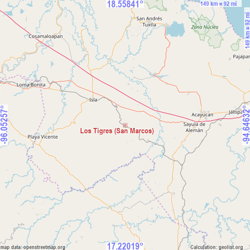 Los Tigres (San Marcos) on map