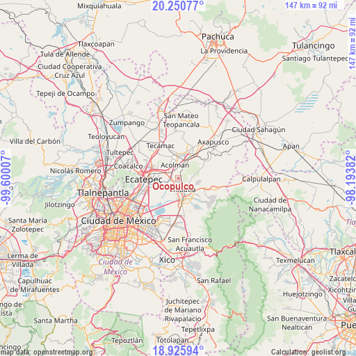 Ocopulco on map