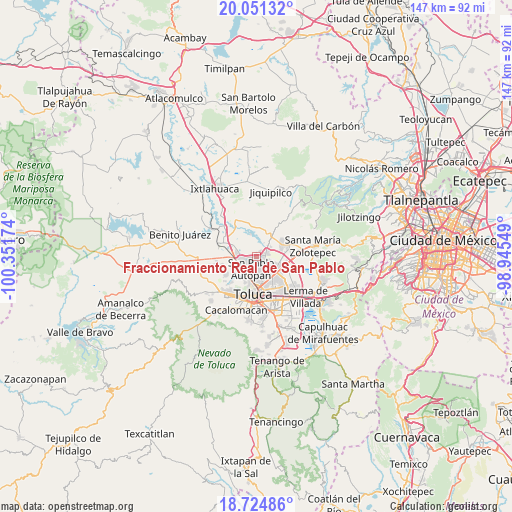 Fraccionamiento Real de San Pablo on map