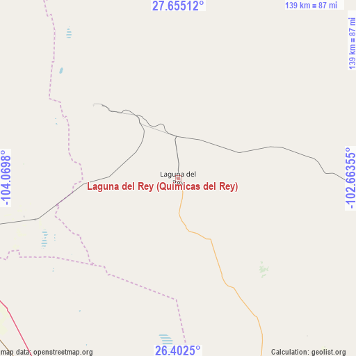 Laguna del Rey (Químicas del Rey) on map