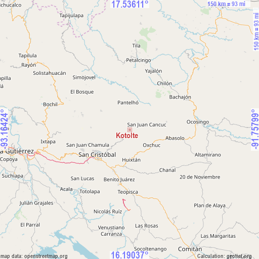 Kotolte on map