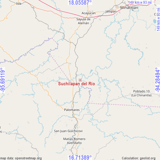 Suchilapan del Río on map