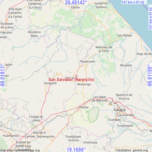 San Salvador (Naranjillo) on map