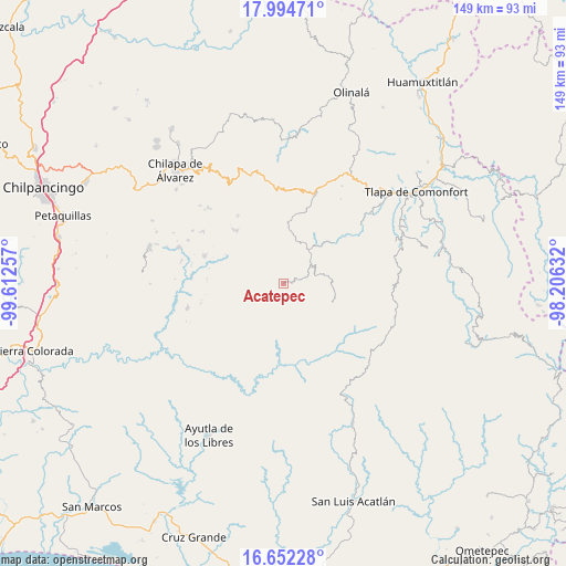 Acatepec on map