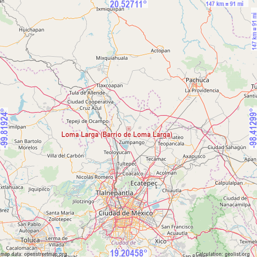 Loma Larga (Barrio de Loma Larga) on map