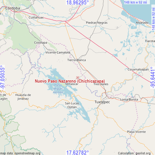 Nuevo Paso Nazareno (Chichicazapa) on map