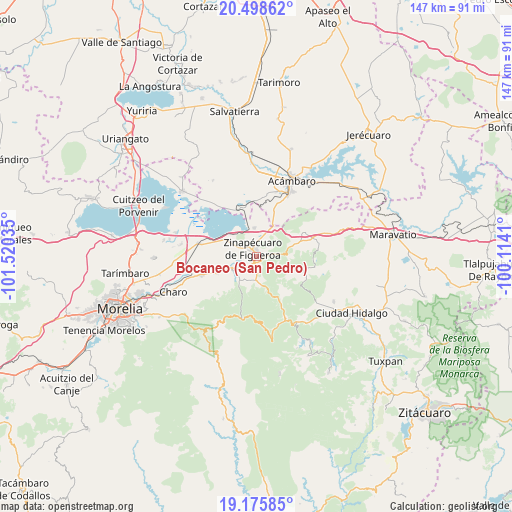 Bocaneo (San Pedro) on map