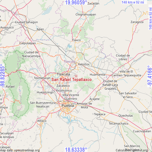 San Rafael Tepatlaxco on map