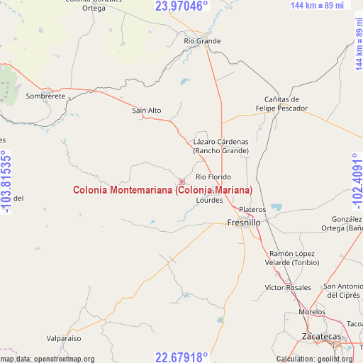 Colonia Montemariana (Colonia Mariana) on map