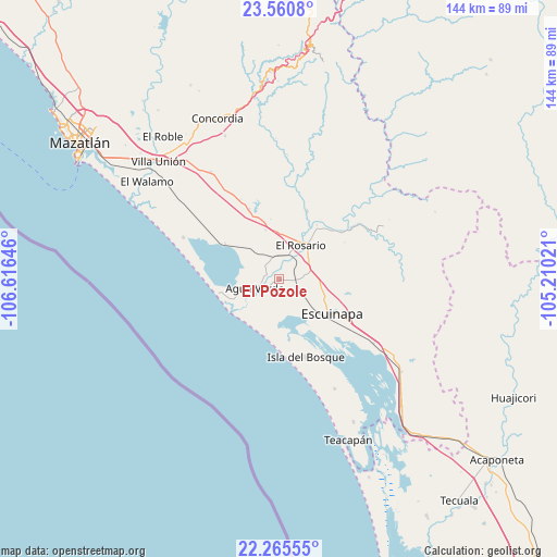 El Pozole on map