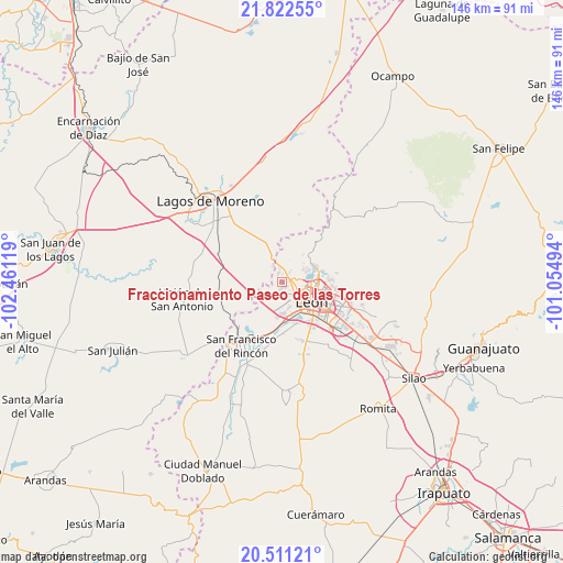 Fraccionamiento Paseo de las Torres on map