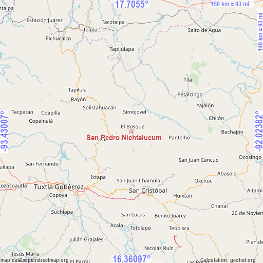 San Pedro Nichtalucum on map