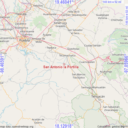 San Antonio la Portilla on map