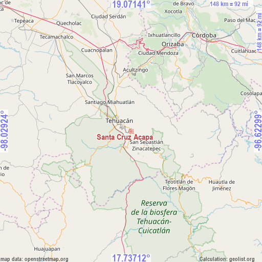 Santa Cruz Acapa on map