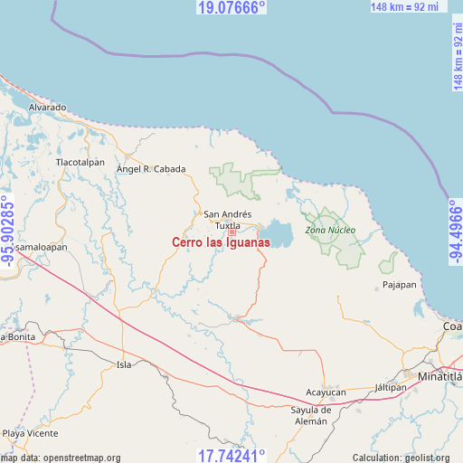 Cerro las Iguanas on map