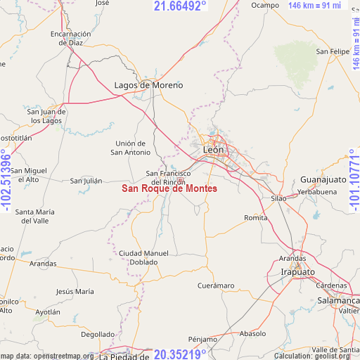 San Roque de Montes on map