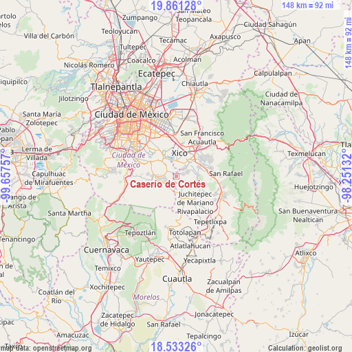 Caserío de Cortés on map