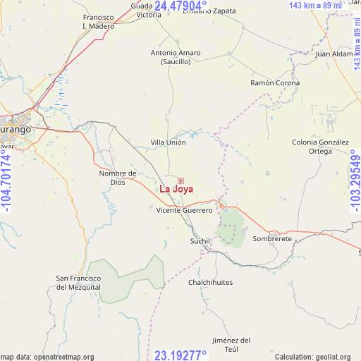 La Joya on map