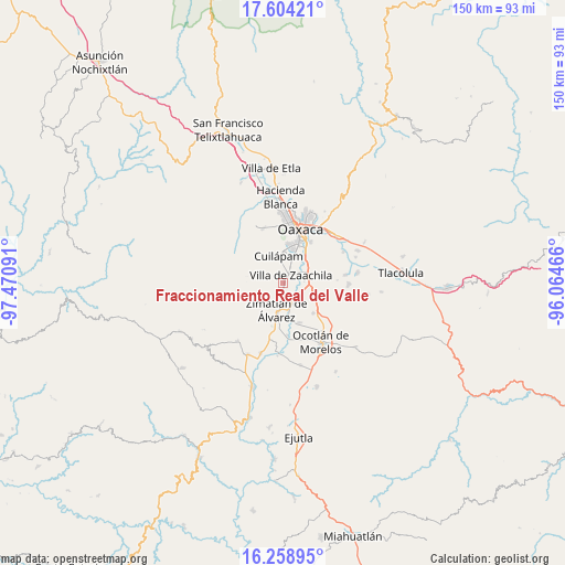 Fraccionamiento Real del Valle on map