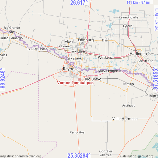 Vamos Tamaulipas on map