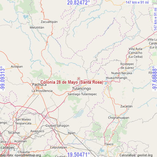 Colonia 28 de Mayo (Santa Rosa) on map
