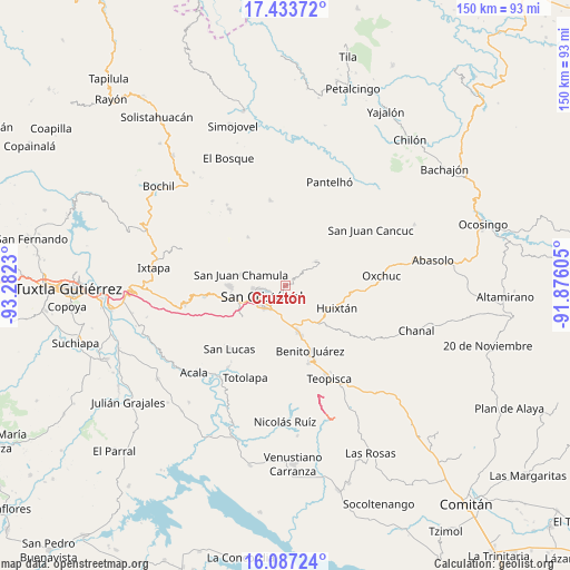 Cruztón on map