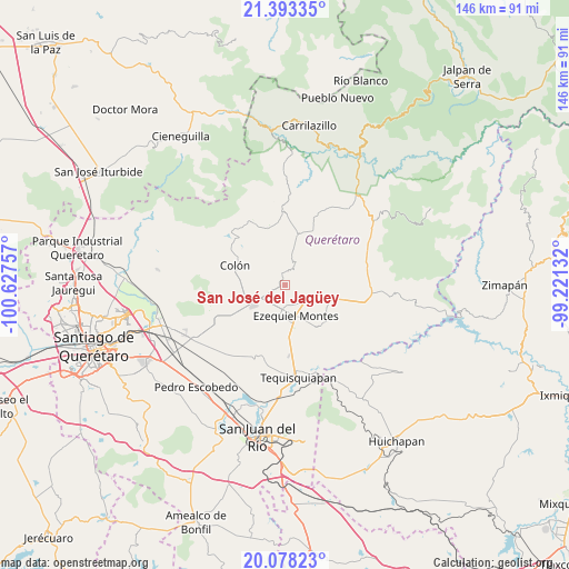 San José del Jagüey on map