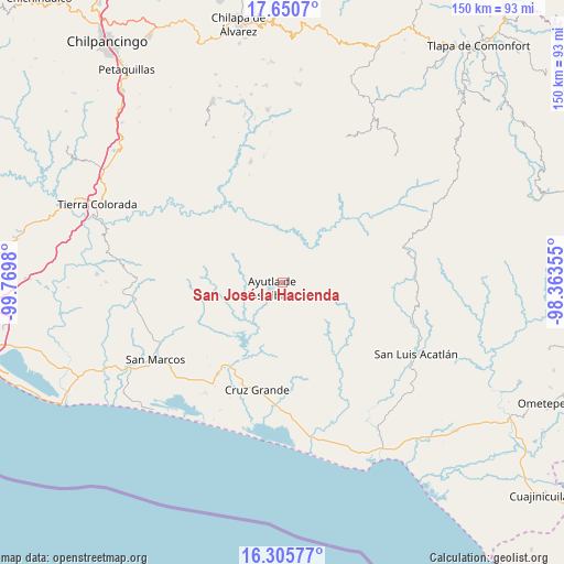 San José la Hacienda on map
