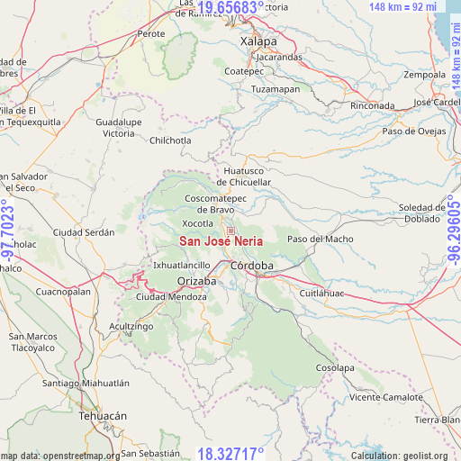 San José Neria on map