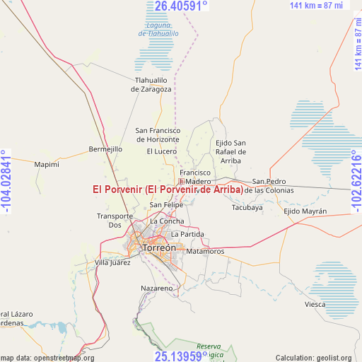 El Porvenir (El Porvenir de Arriba) on map