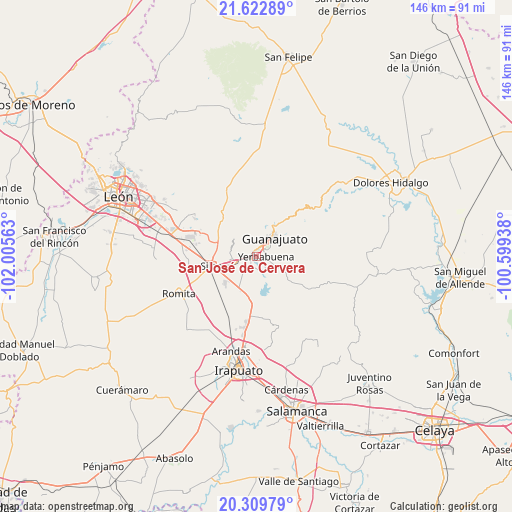 San José de Cervera on map