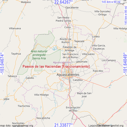 Paseos de las Haciendas [Fraccionamiento] on map