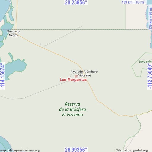 Las Margaritas on map