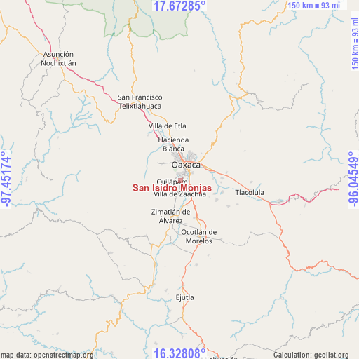 San Isidro Monjas on map