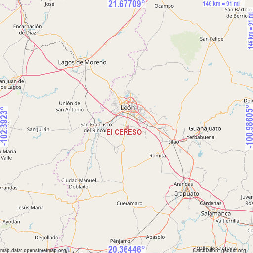 El CERESO on map