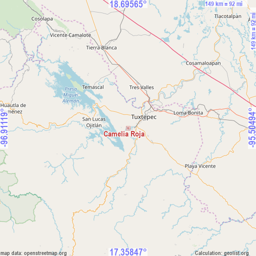 Camelia Roja on map