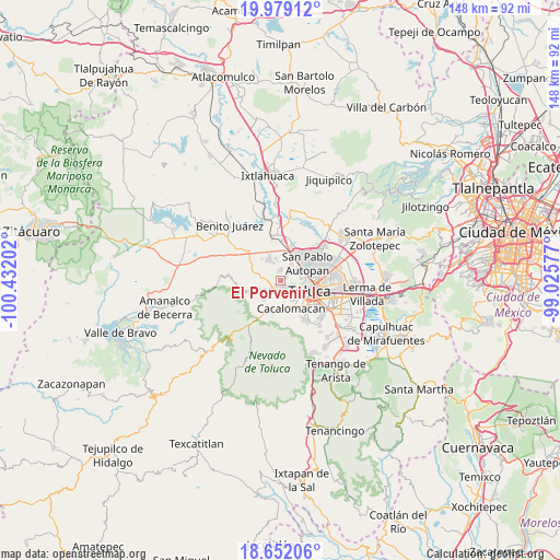 El Porvenir I on map