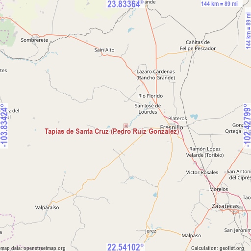 Tapias de Santa Cruz (Pedro Ruiz González) on map